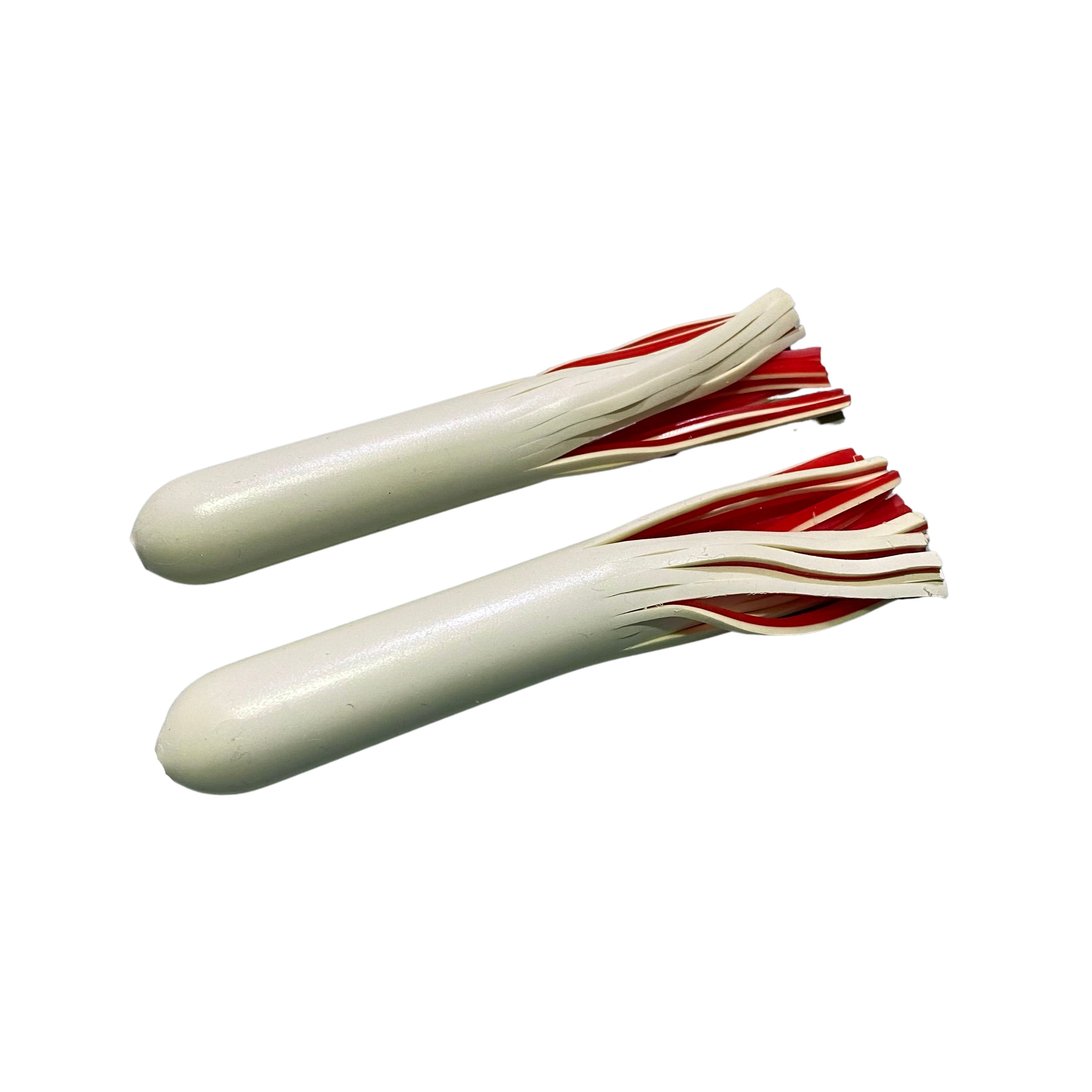 bleeding fishing lures 6” Bleeding White Tubes (2 Pack)